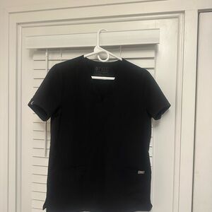 FIGS black Scrub Top